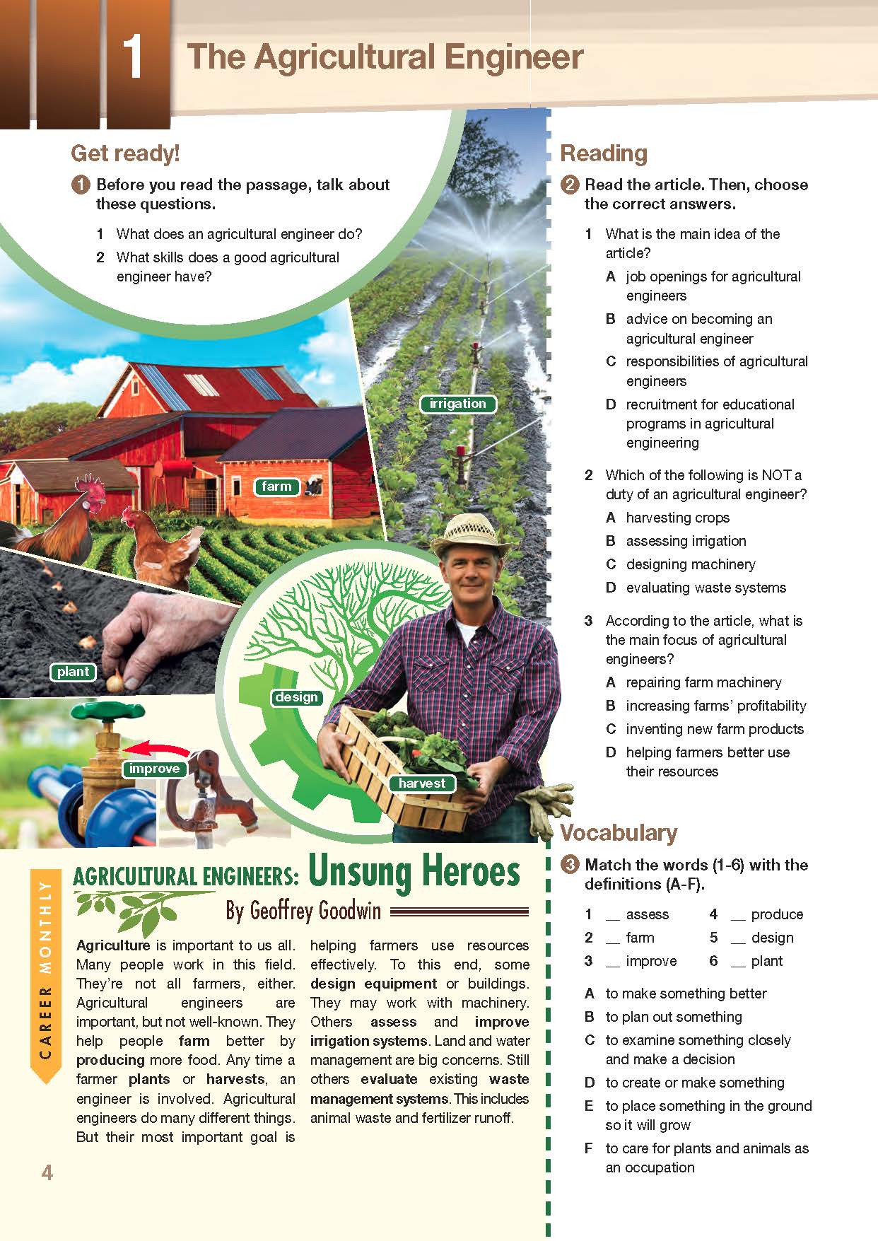 ESP English for Specific Purposes - Career Paths: Agriculture Engineering- Sample Page 1 ESP English for Specific Purposes - Career Paths: Agriculture Engineering- Sample Page 1