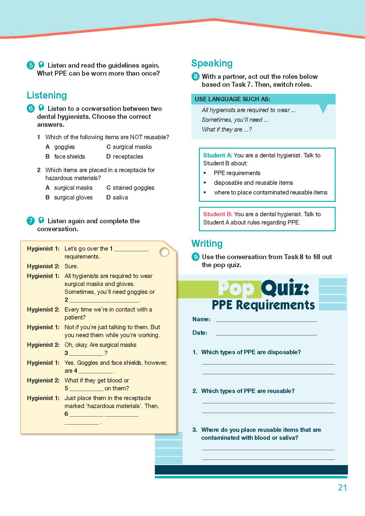 ESP English for Specific Purposes - Career Paths: Dentistry - Sample Page 4 ESP English for Specific Purposes - Career Paths: Dentistry - Sample Page 4