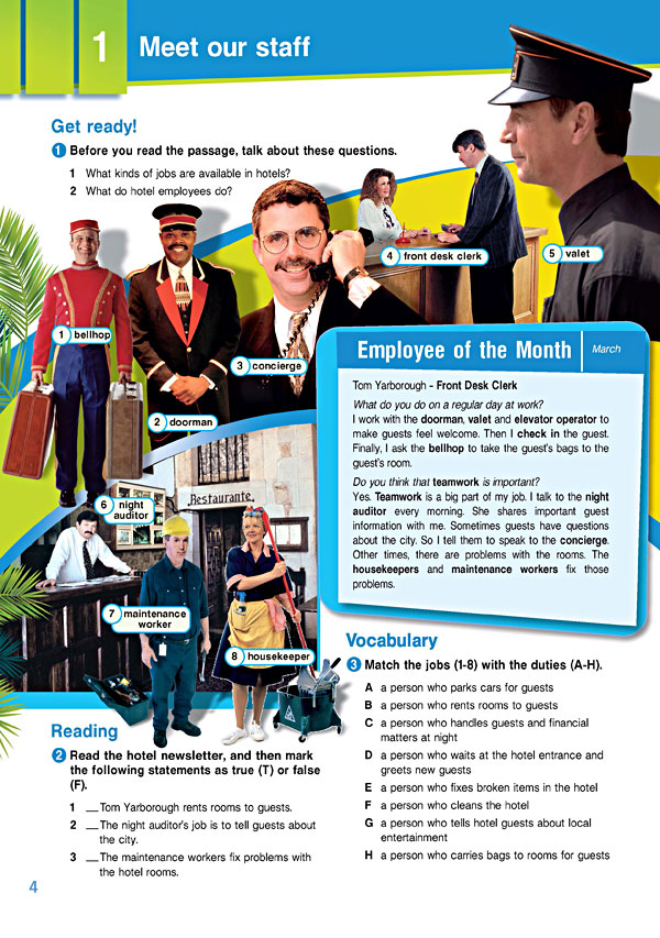 Sample Page 1 - Career Paths: Hotels & Catering