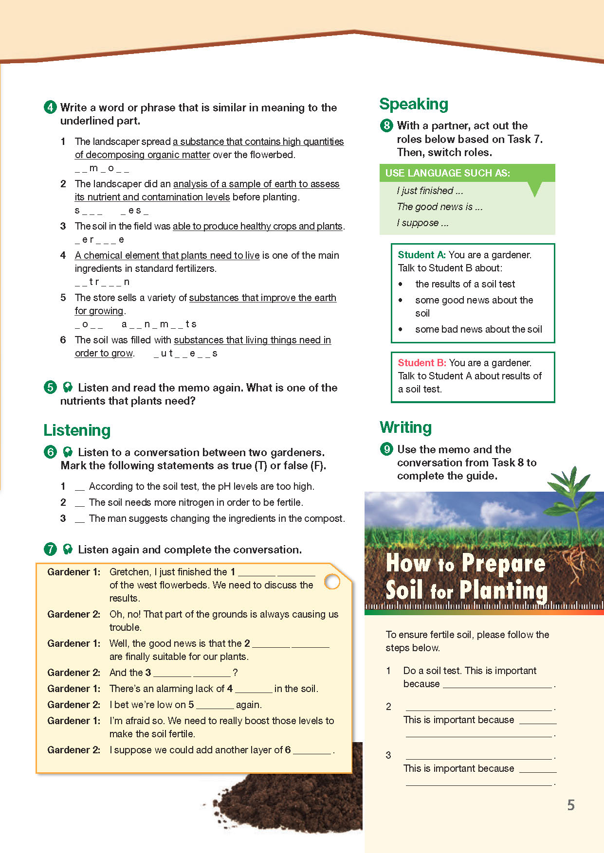 ESP English for Specific Purposes - Career Paths: Landscaping - Sample Page 2 ESP English for Specific Purposes - Career Paths: Landscaping - Sample Page 2