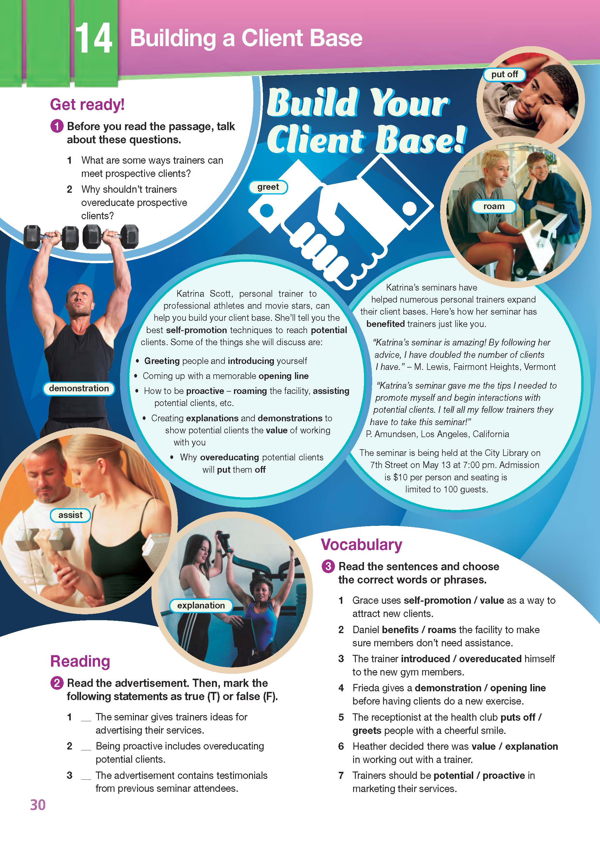 ESP English for Specific Purposes - Career Paths: ESP English for Specific Purposes - Career Paths: Fitness Training - Sample Page 3 ESP English for Specific Purposes - Career Paths: ESP English for Specific Purposes - Career Paths: Fitness Training - Sample Page 3