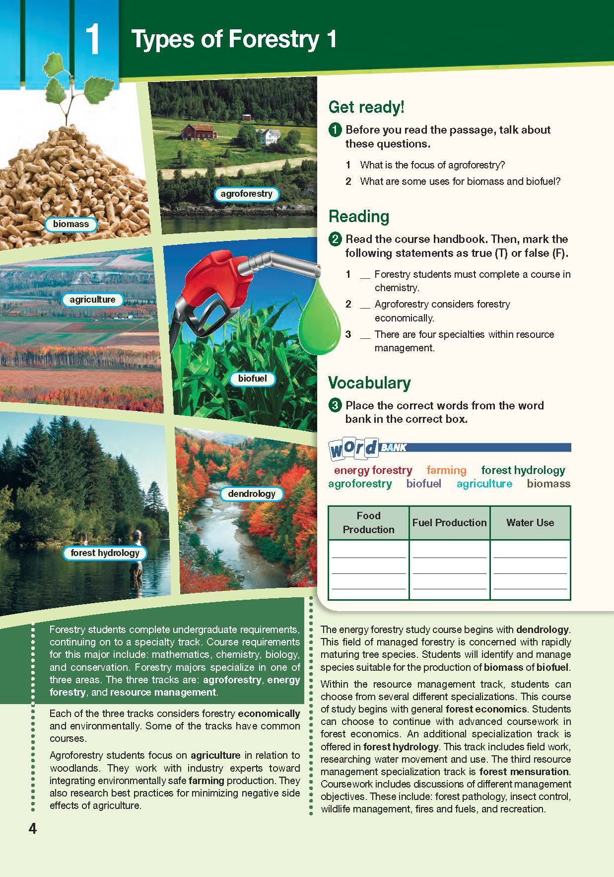 ESP English for Specific Purposes - Career Paths: Natural Resources I Forestry - Sample Page 1 ESP English for Specific Purposes - Career Paths: Natural Resources I Forestry - Sample Page 1