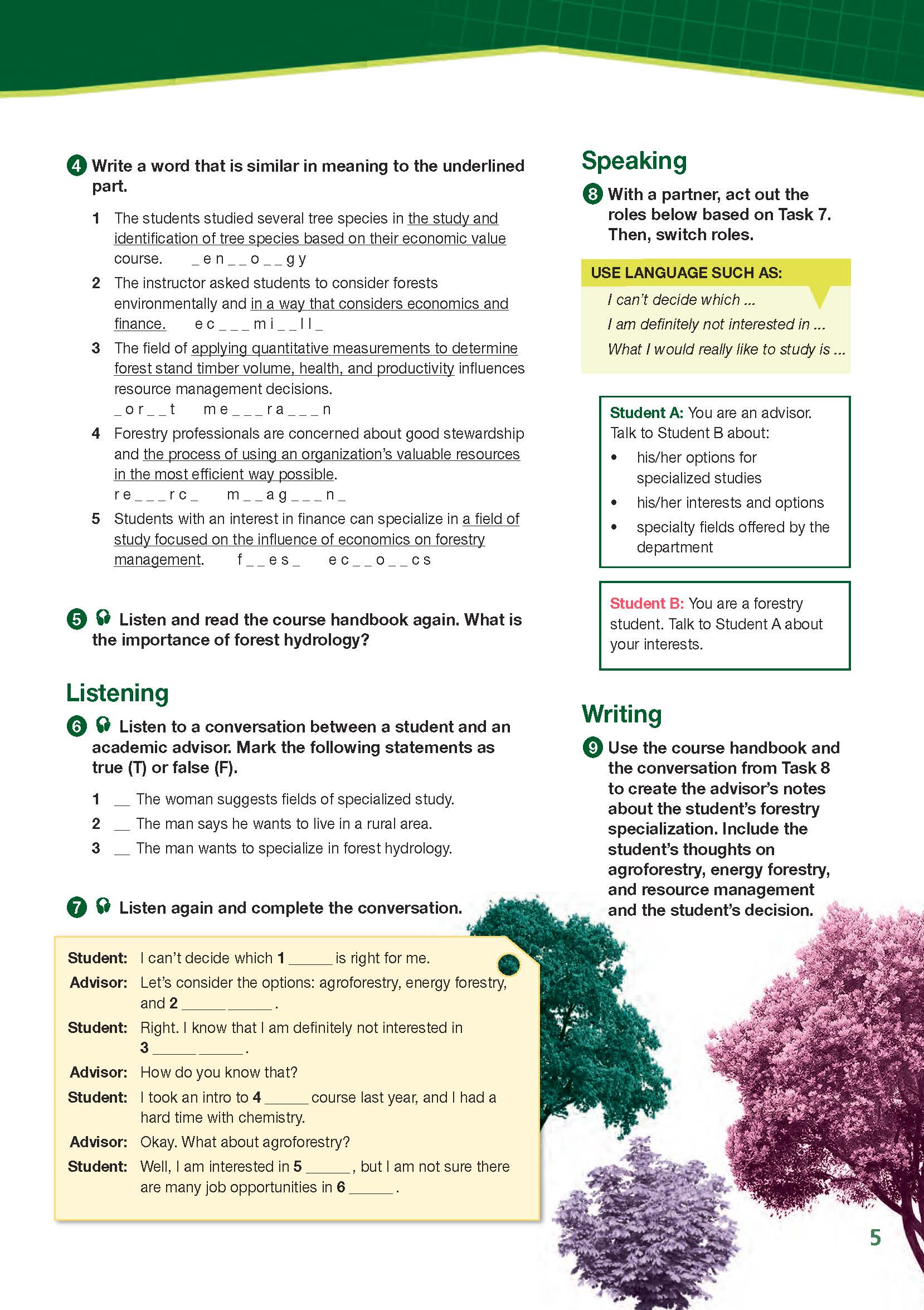 ESP English for Specific Purposes - Career Paths: Natural Resources I Forestry - Sample Page 2 ESP English for Specific Purposes - Career Paths: Natural Resources I Forestry - Sample Page 2