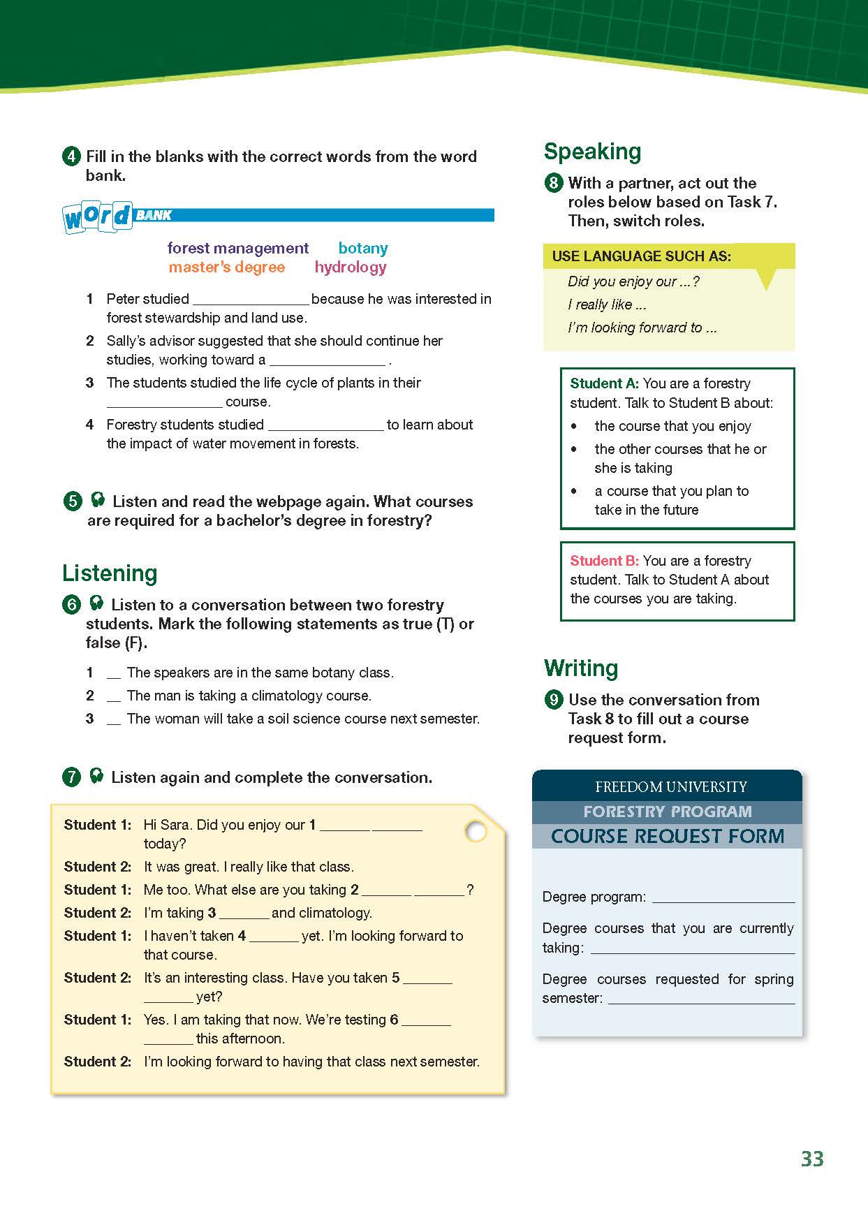 ESP English for Specific Purposes - Career Paths: Natural Resources I Forestry - Sample Page 4 ESP English for Specific Purposes - Career Paths: Natural Resources I Forestry - Sample Page 4