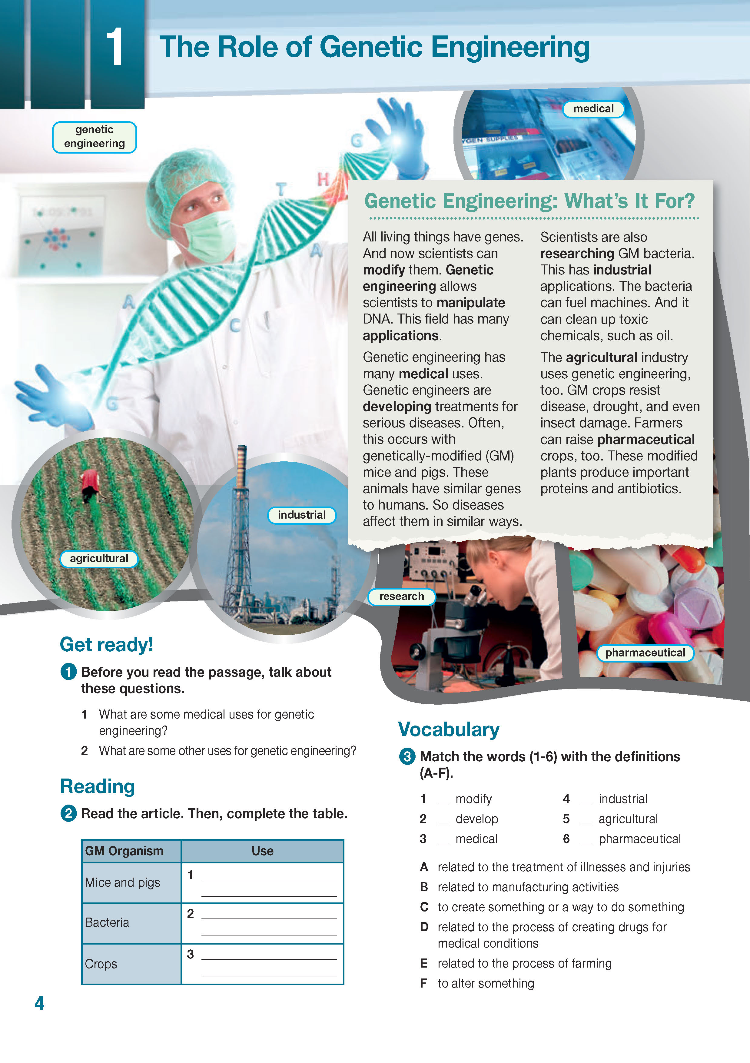 ESP English for Specific Purposes - Career Paths: Genetic Engineering - Sample Page 1 ESP English for Specific Purposes - Career Paths: Genetic Engineering - Sample Page 1