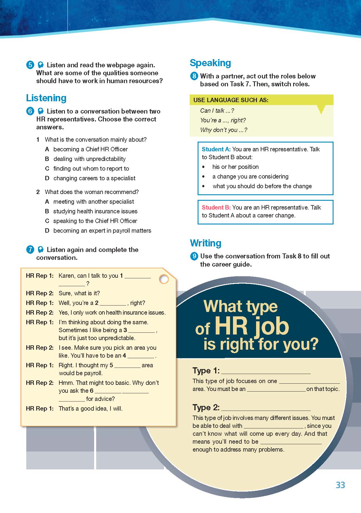 ESP English for Specific Purposes - Career Paths: Human Resources - Sample Page 4