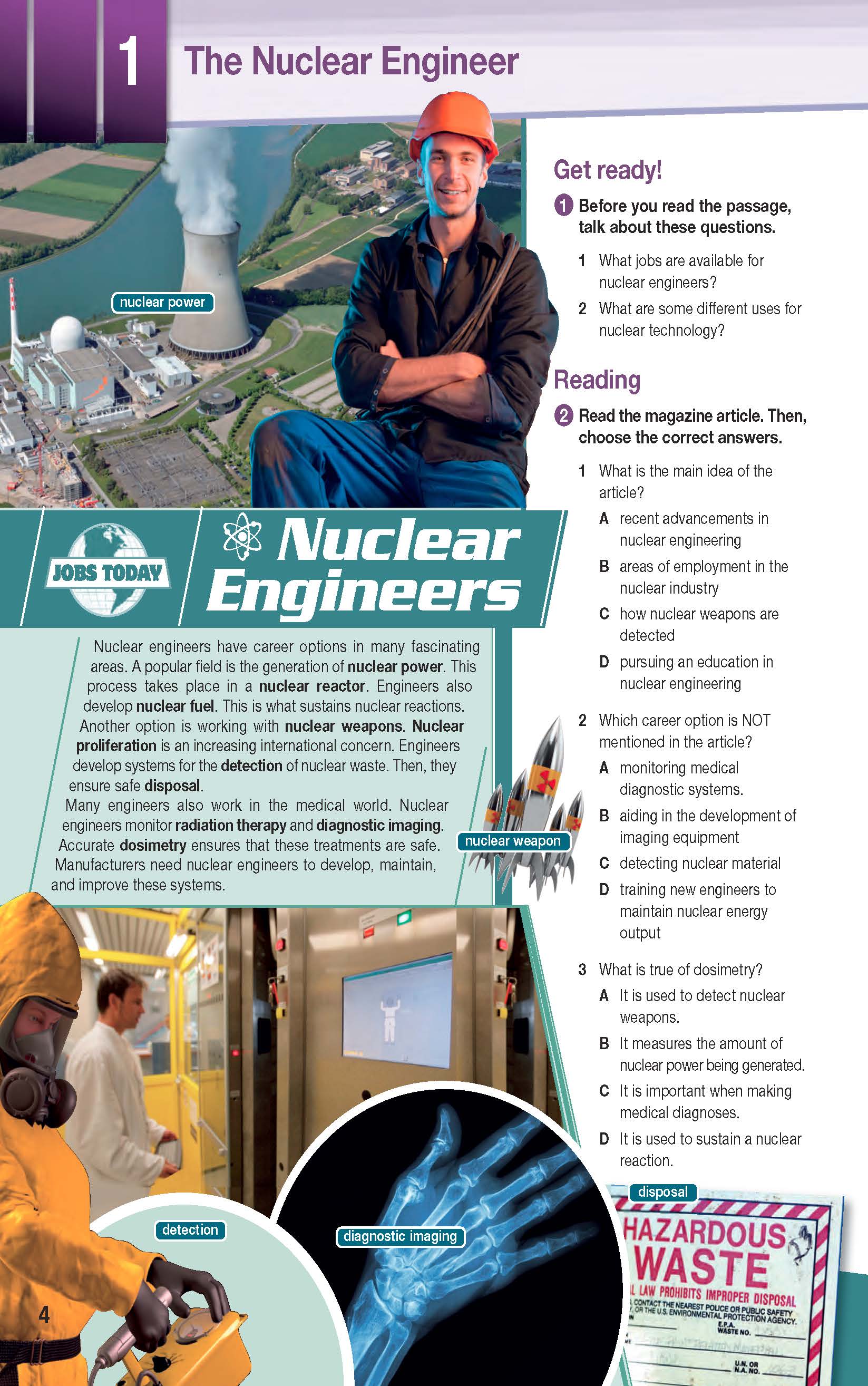ESP English for Specific Purposes - Career Paths: Nuclear Engineering - Sample Page 1
