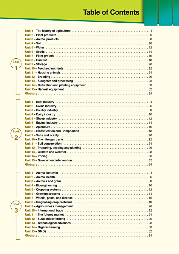 Contents - Career Paths: Agriculture Contents - Career Paths: Agriculture