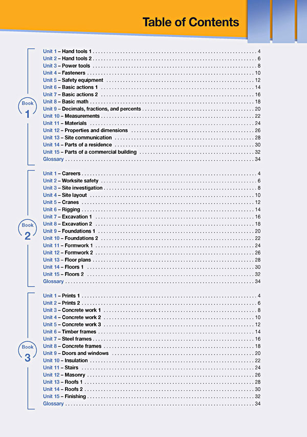 Contents - Career Paths: Construction I - Buildings Contents - Career Paths: Construction I - Buildings