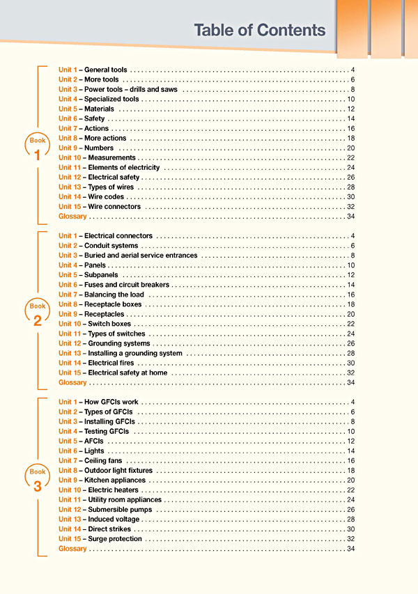 Contents - Career Paths: Electrician