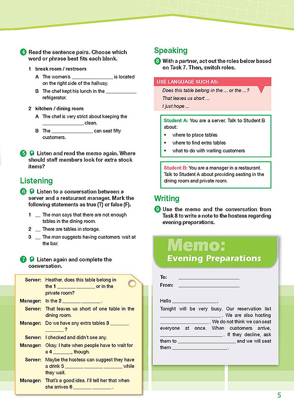 Sample Page 2 - Career Paths: Food Service Industries