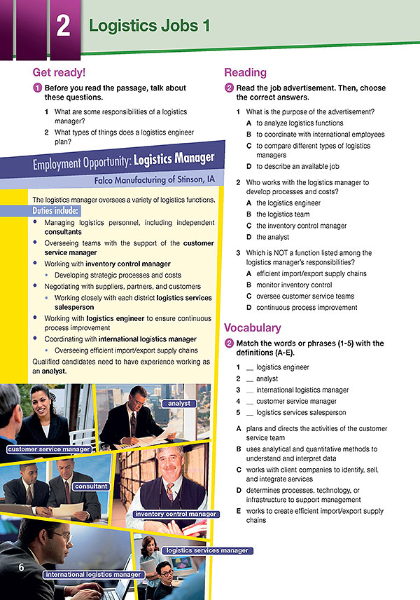 Sample Page 3 - Career Paths: Logistics