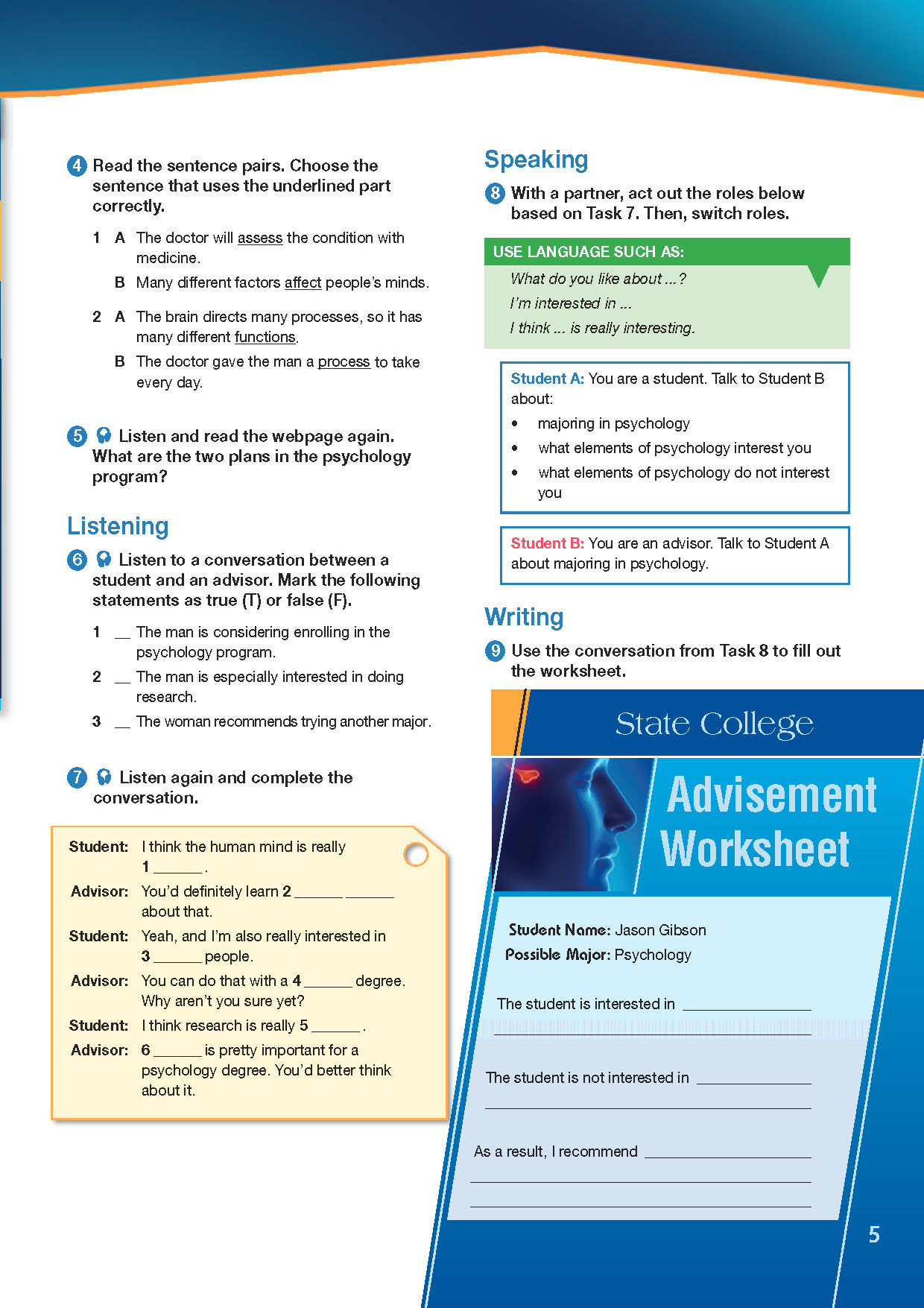 ESP English for Specific Purposes - Career Paths: Psychology - Sample Page 2