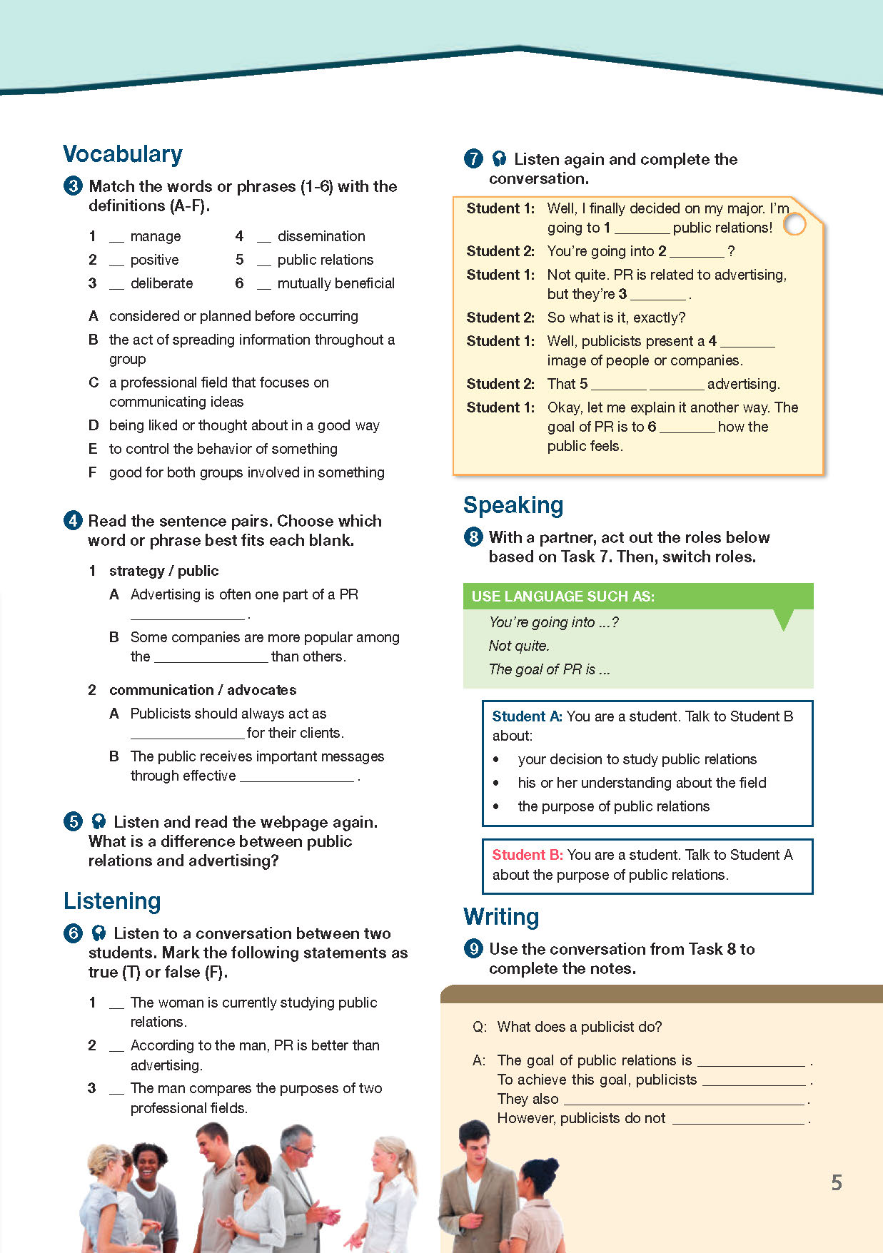ESP English for Specific Purposes - Career Paths: Public Relations - Sample Page 2
