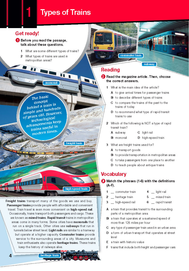 ESP English for Specific Purposes - Career Paths: Rail Transportation - Sample Page 1 ESP English for Specific Purposes - Career Paths: Rail Transportation - Sample Page 1
