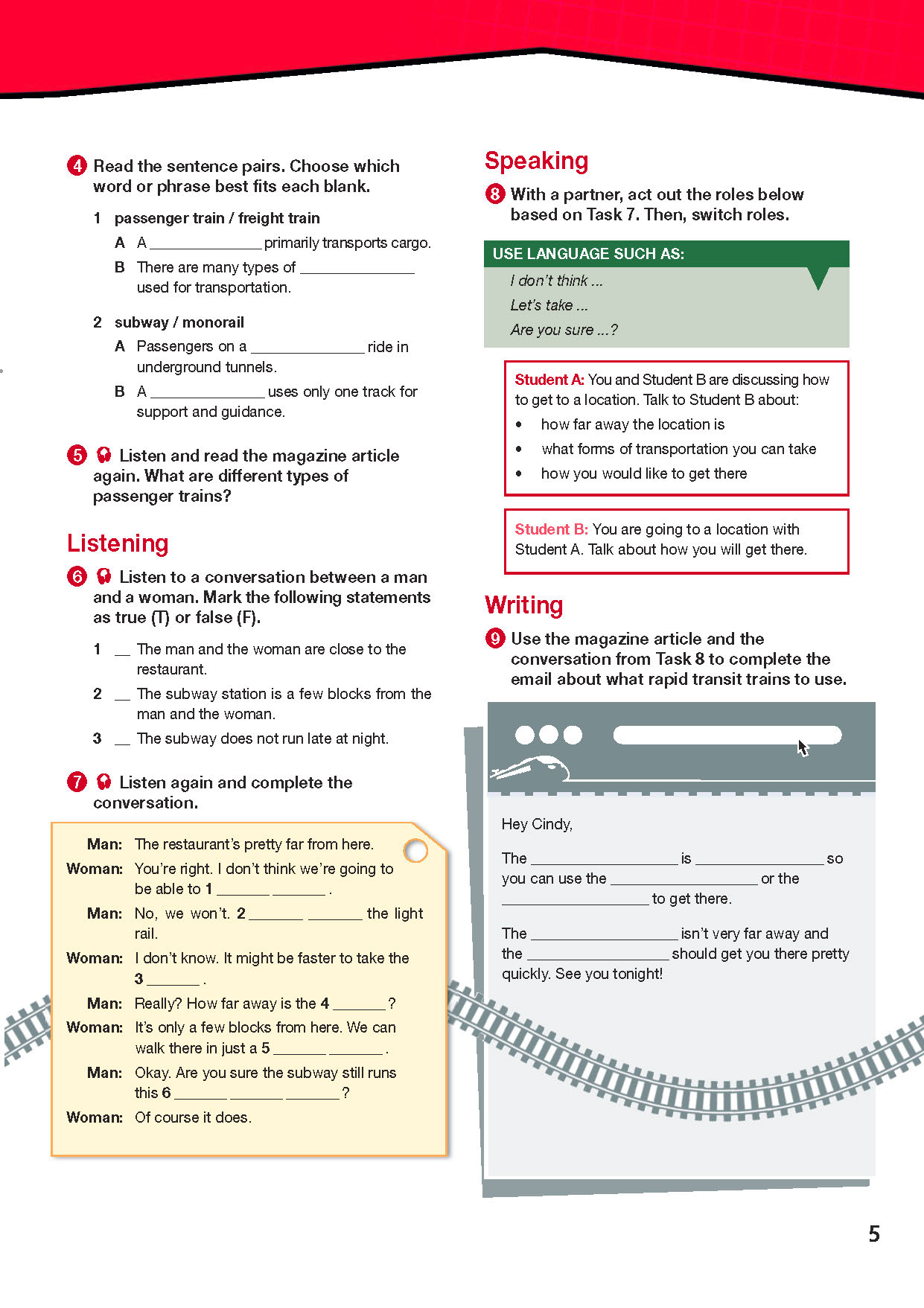 ESP English for Specific Purposes - Career Paths: Rail Transportation - Sample Page 2 ESP English for Specific Purposes - Career Paths: Rail Transportation - Sample Page 2