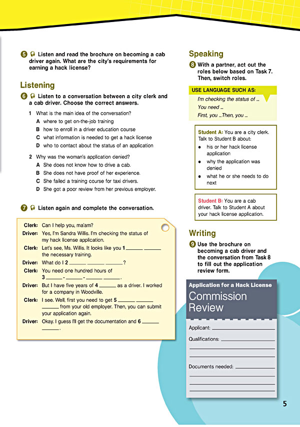 Sample Page 2 - Career Paths: TAXI Drivers Sample Page 2 - Career Paths: TAXI Drivers