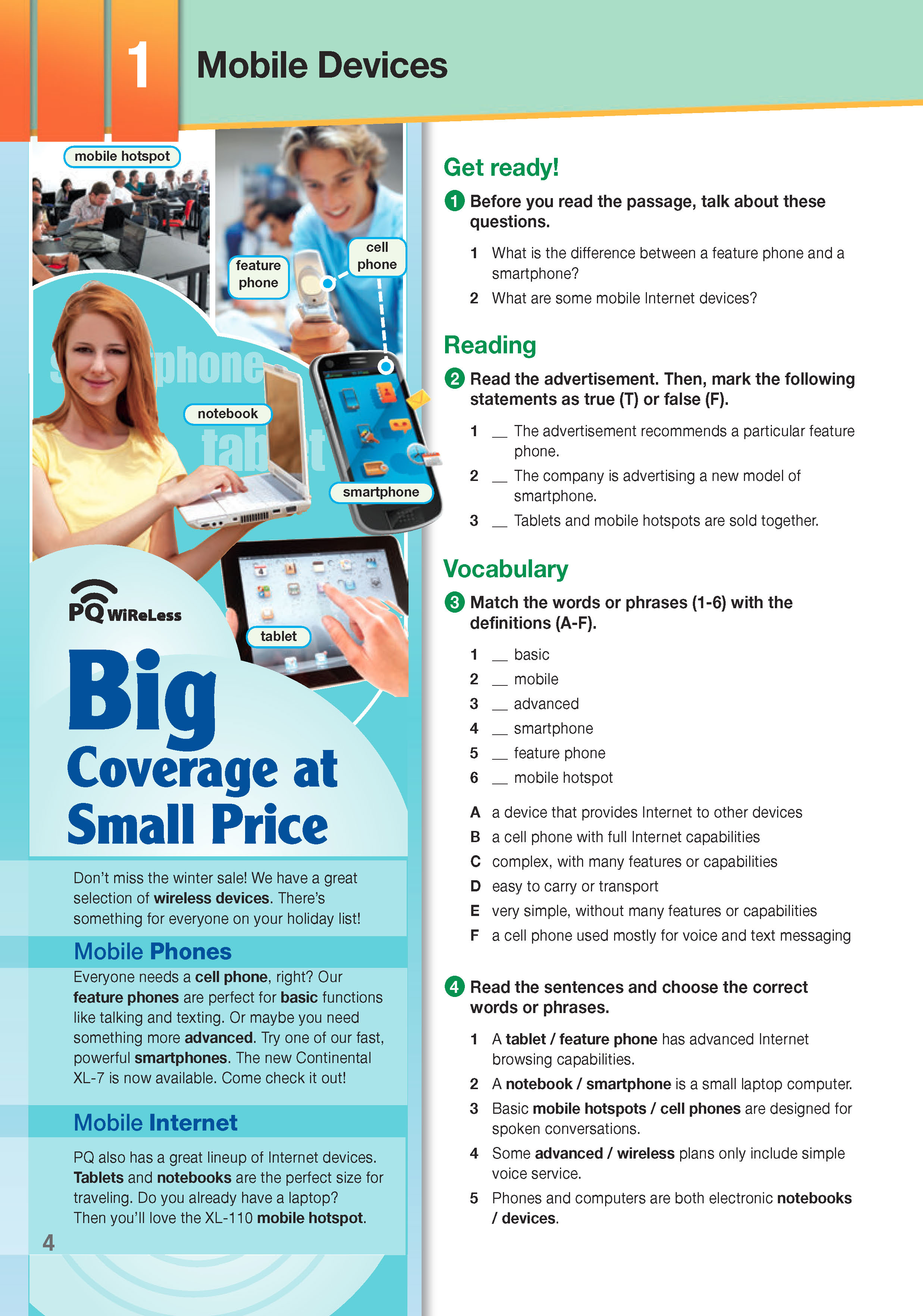 ESP English for Specific Purposes - Career Paths: Wireless Communications - Sample Page 1