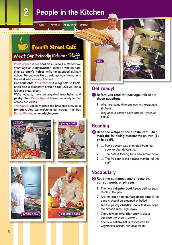 Sample Page 3 - Career Paths: Cooking Sample Page 3 - Career Paths: Cooking